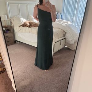 Hayley Paige Occasions Pine one strap Bridesmaid Dress size 12